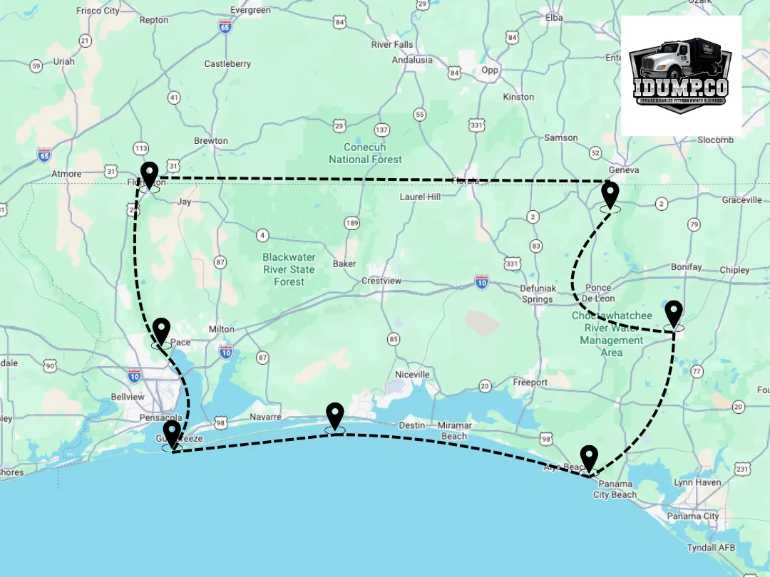 iDumpCo service area map